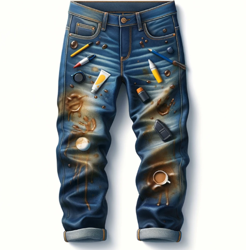 얼룩진청바지세탁