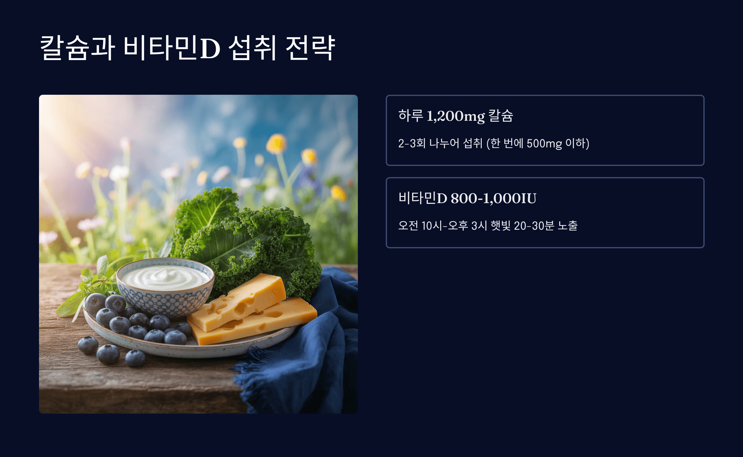 칼슘과 비타민D 효과적인 섭취 방법