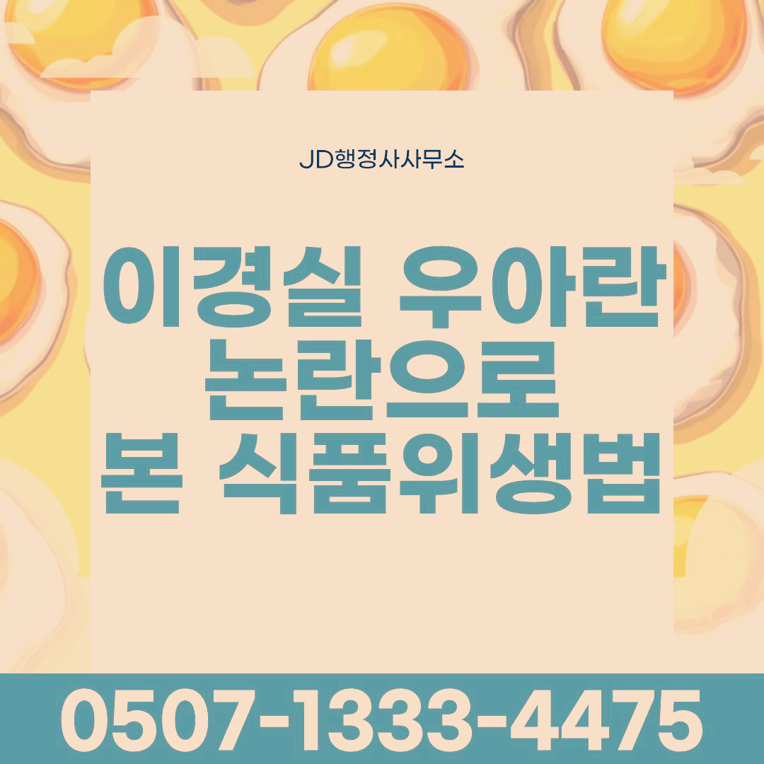 이경실 우아란 30구 1만5천원 논란… 난각번호 4번 의미·품질 기준 총정리 │ 식품표시 위반 시 영업정지·행정처분까지 대전행정사·천안·청주·전주 영업정지구제 안내