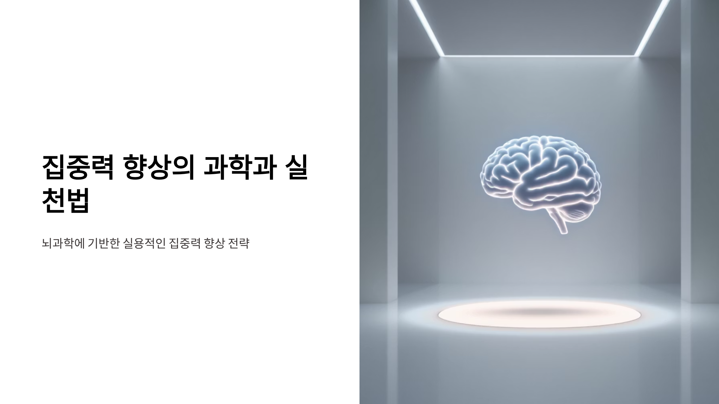 집중력 높이는 습관 일상 루틴