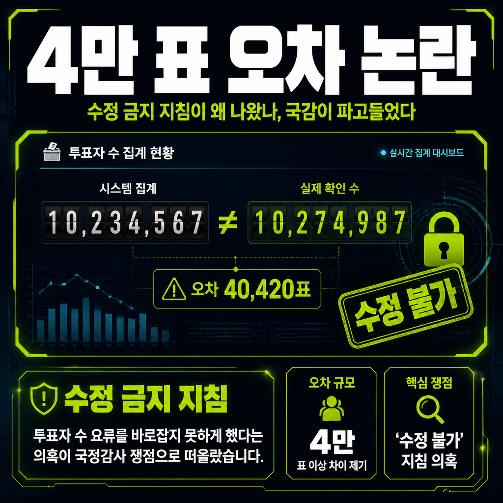 4만 표 오차 논란