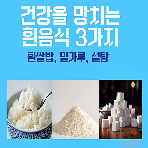 건강을 망치는 흰음식 3가지
