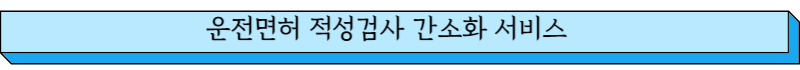 운전면허 적성검사 간소화 서비스