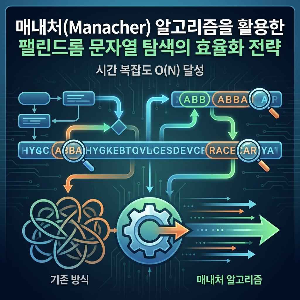 매내처(Manacher) 알고리즘을 활용한 팰린드롬 문자열 탐색의 효율화 전략