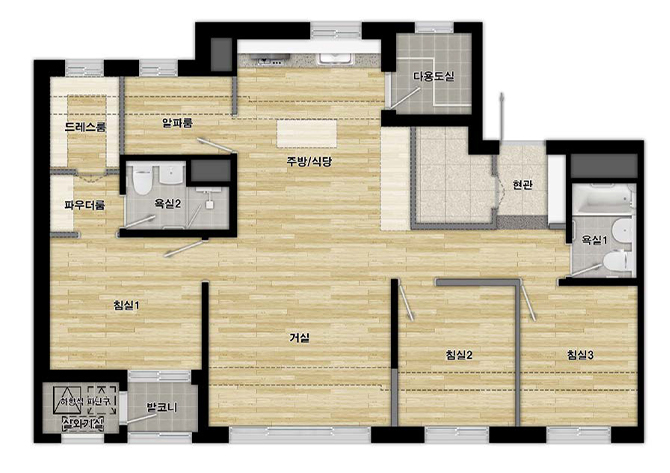 안양 매곡 사전청약 평면도 예시