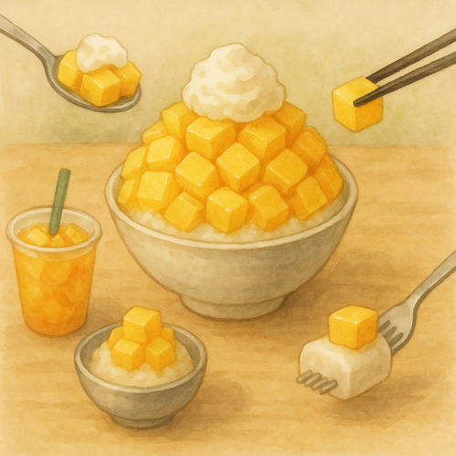 망고빙수-먹는법