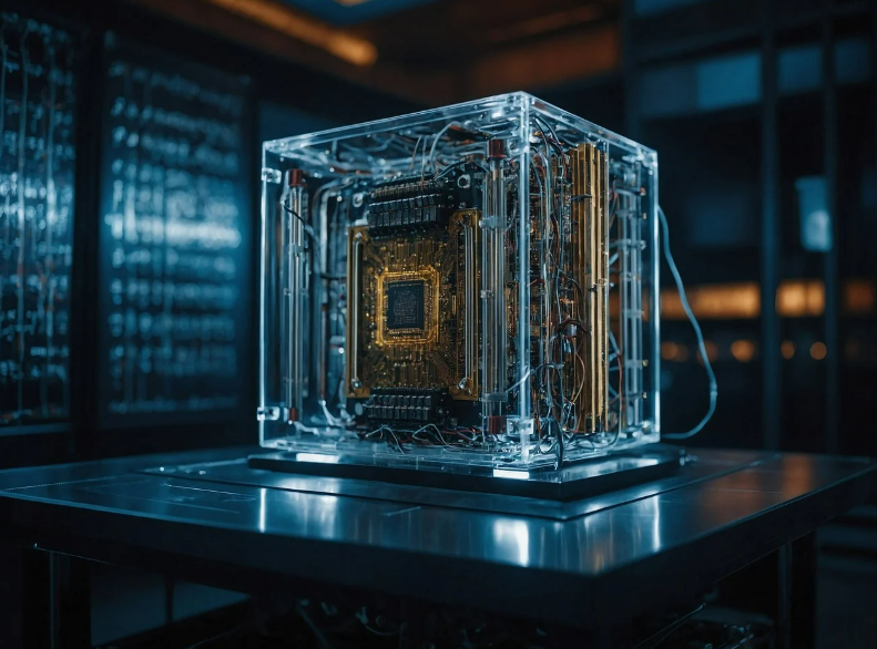 투명 컴퓨터 안에 있는 반도체