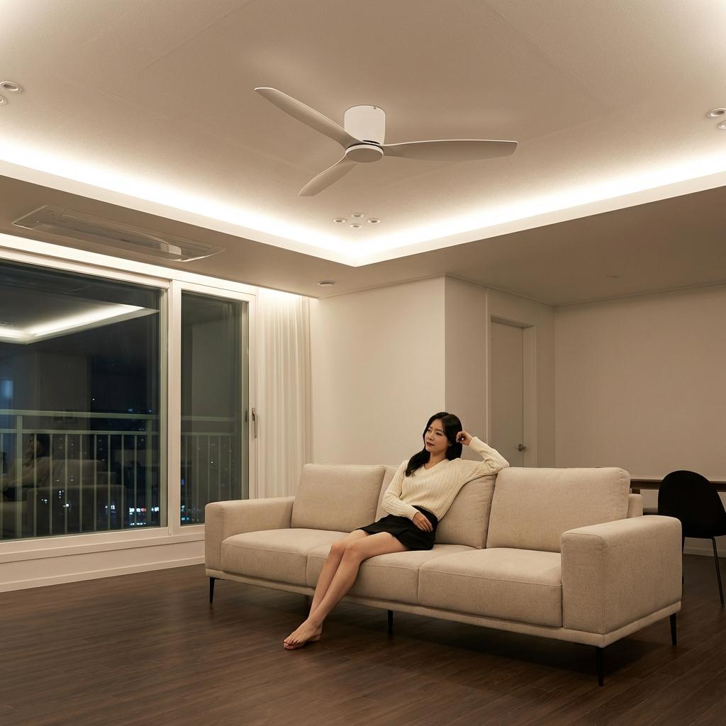 무소음 BLDC 실링팬도 밤에 들리는 '웅' 소리 해결책