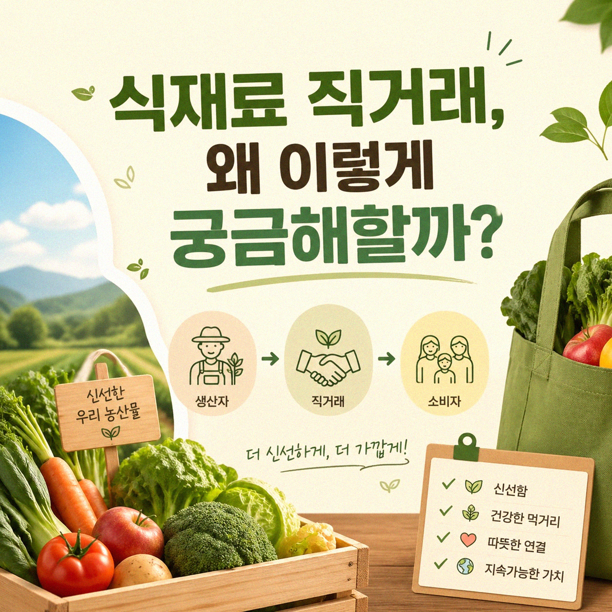 식재료 직거래하면 식비 얼마나 달라질까