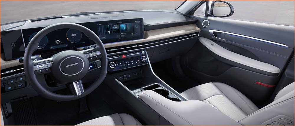 소나타 하이브리드 내부 인테리어