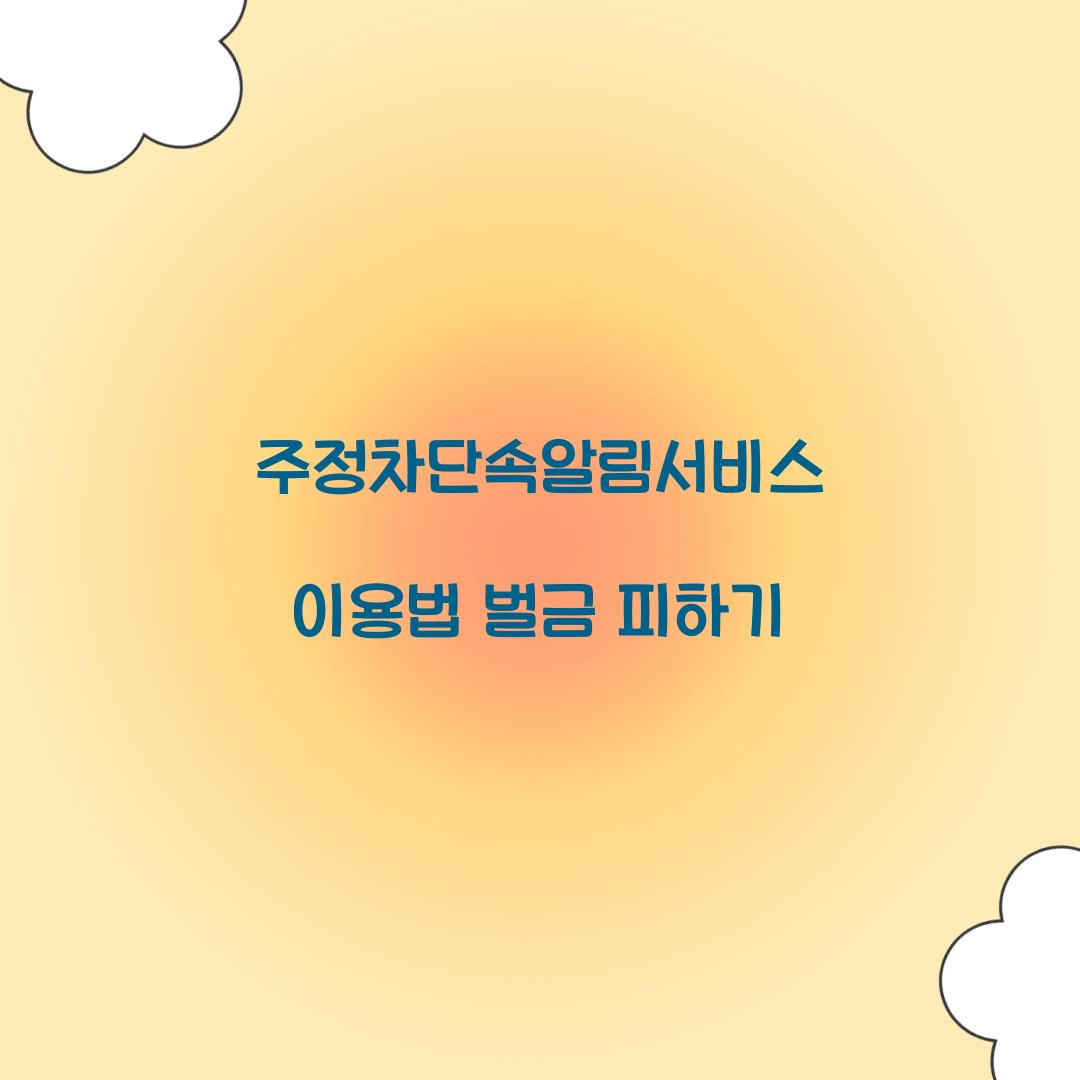 주정차단속알림서비스