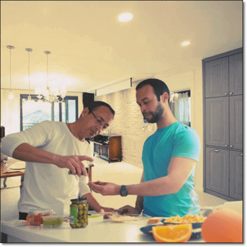 엘레놀산이 풍부한 올리브 오일 먹는 남성