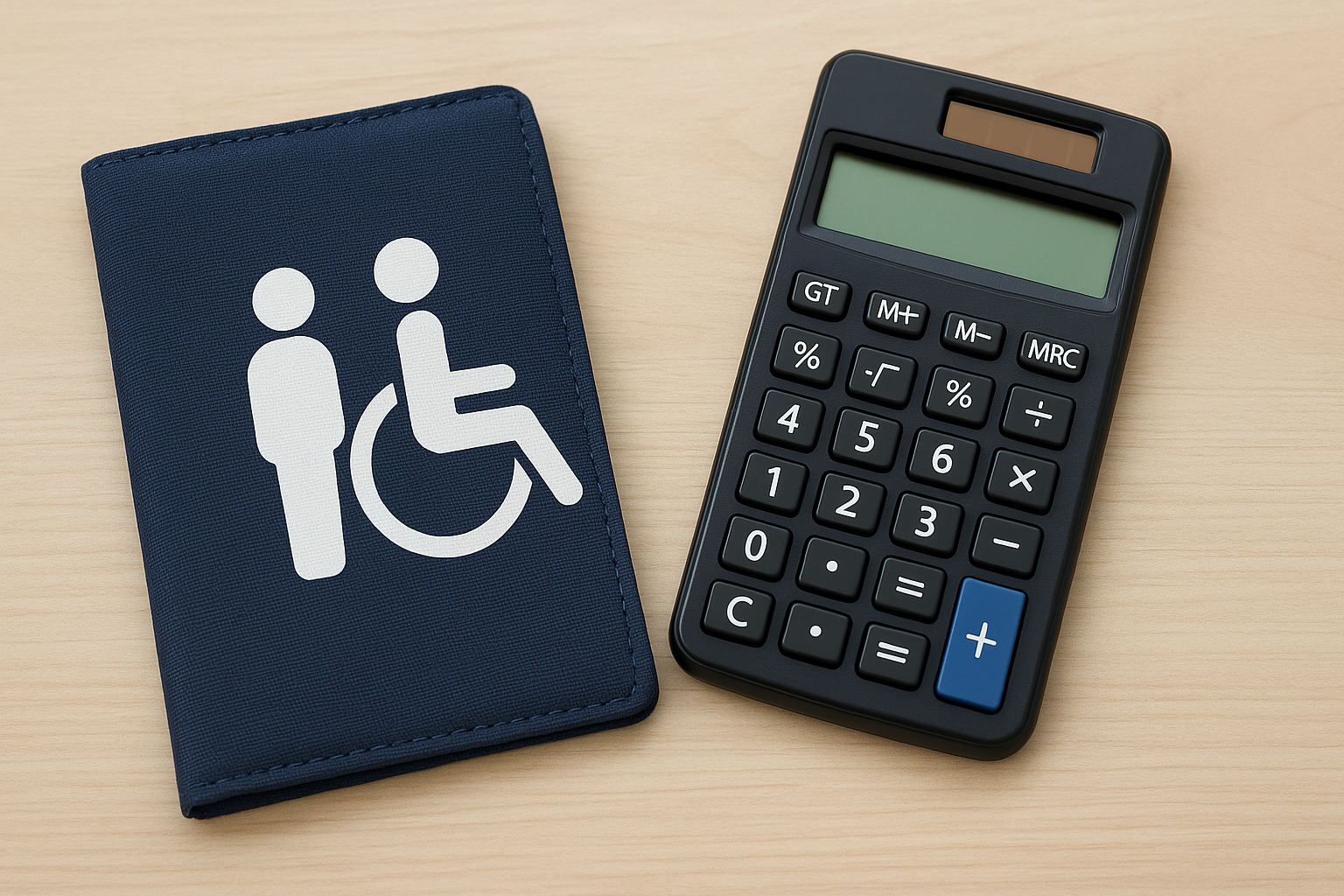 장애인-수첩과-계산기