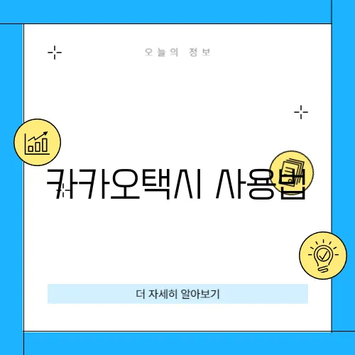 카카오택시 사용법