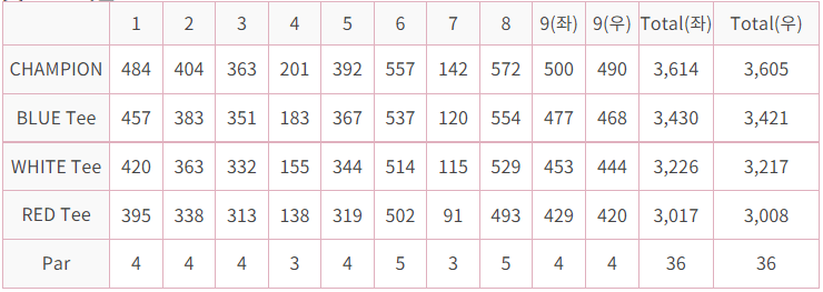 대영힐스 cc 미 코스