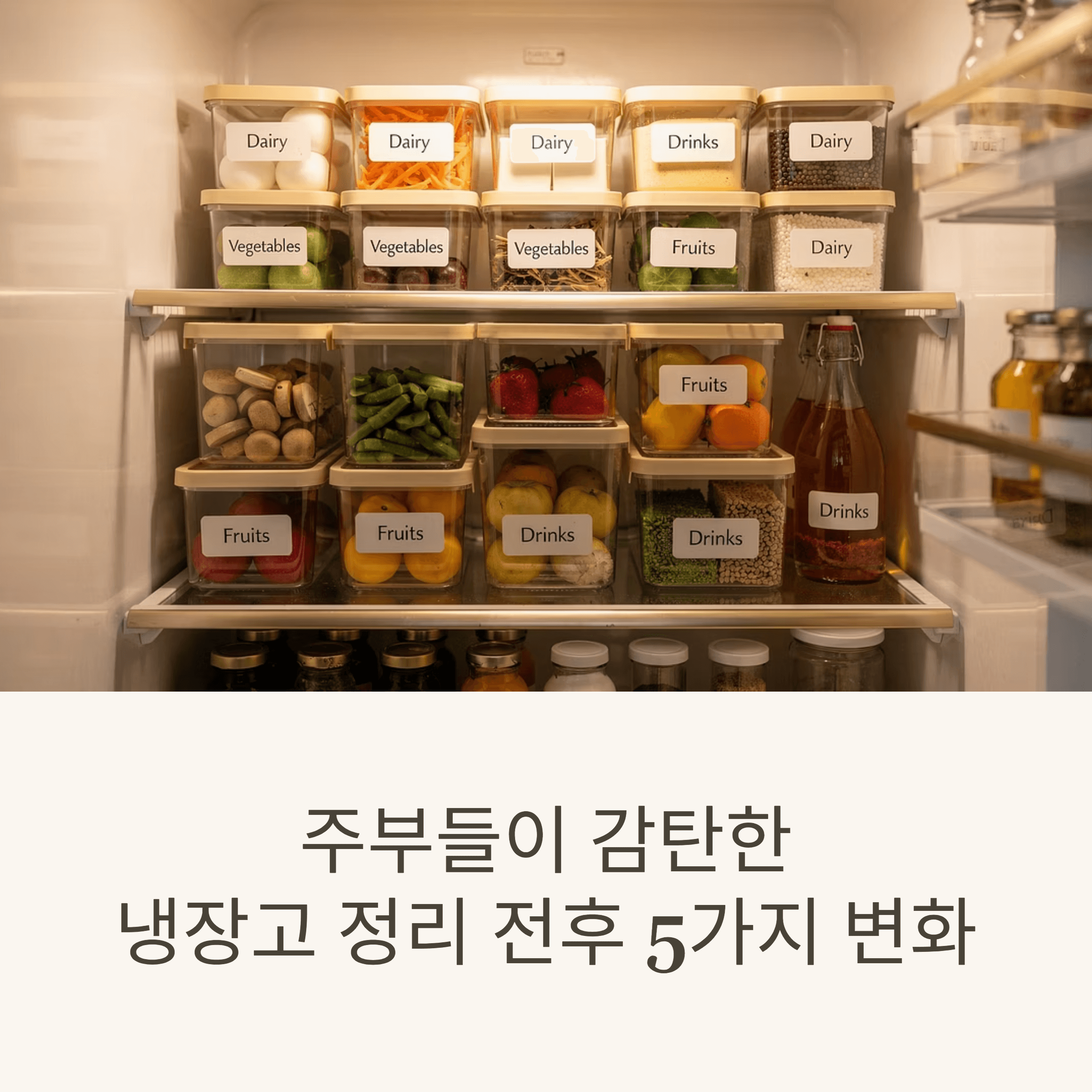 주부들이 감탄한 냉장고 정리 전후 5가지 변화
