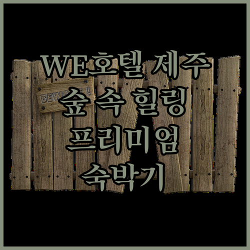WE호텔 제주 숙박기 숲 속 힐링과 