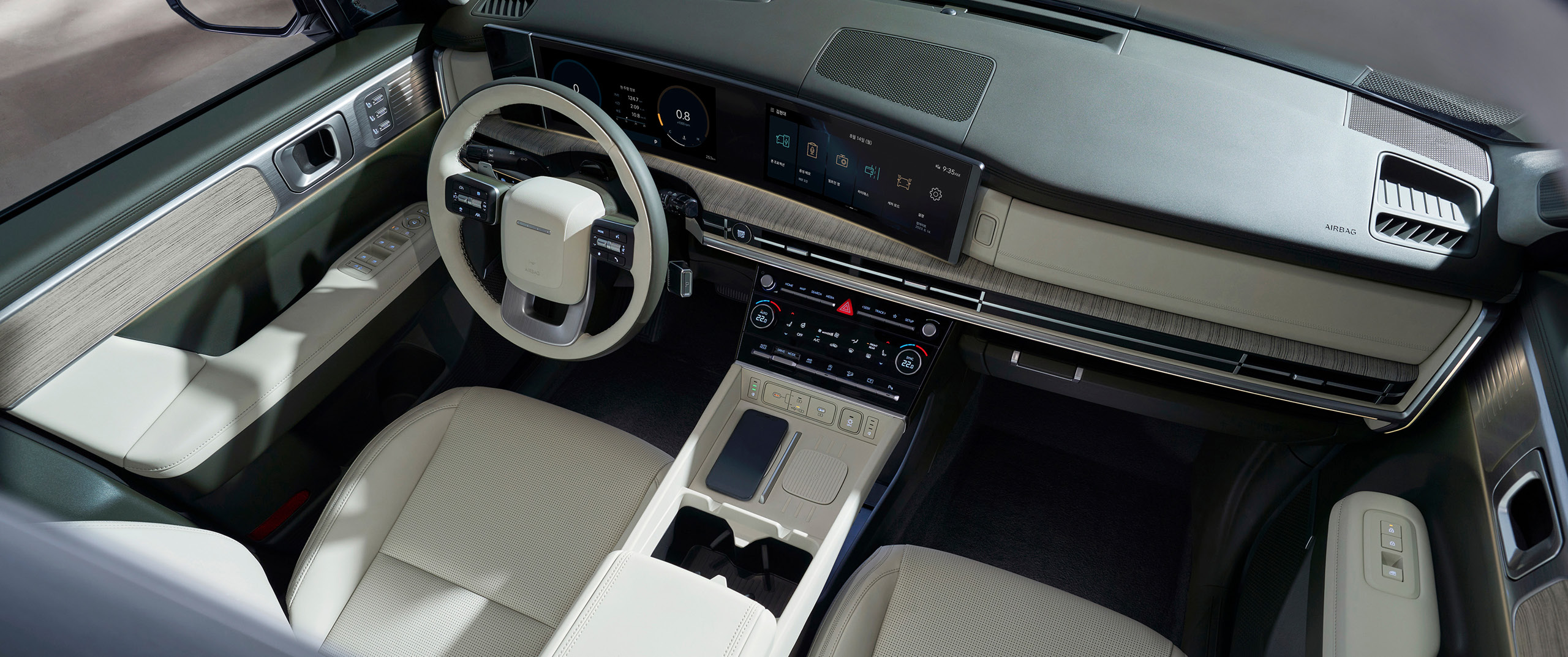 현대 싼타페 하이브리드 실내디자인