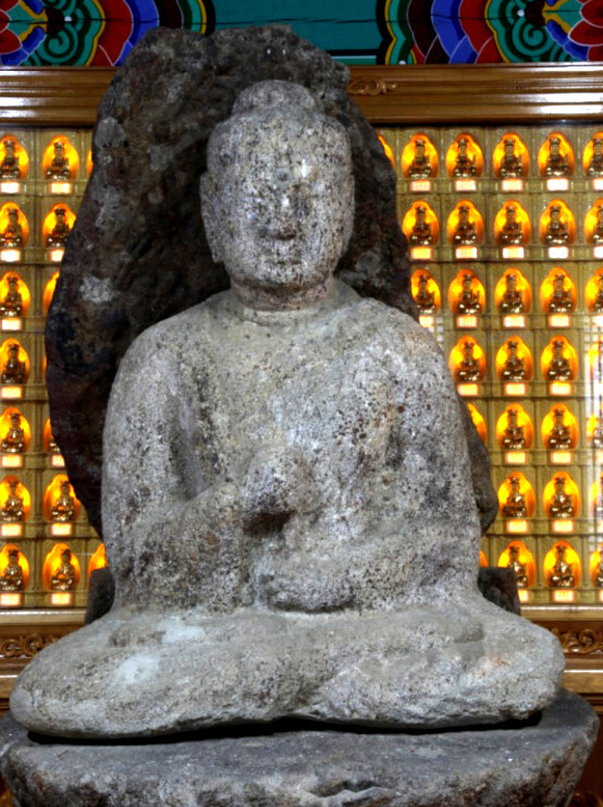 산청 덕산사 석조비로자나불좌상