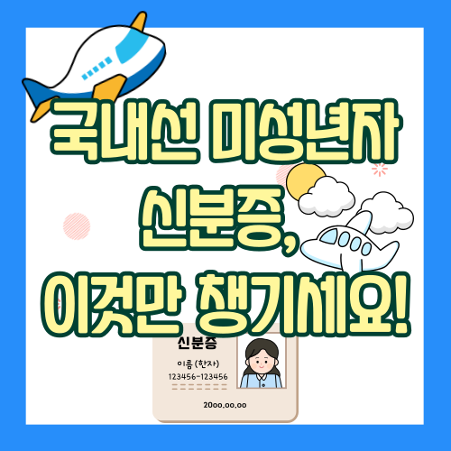 국내선 미성년자 신분증