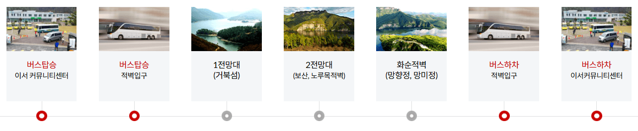 화순적벽셔틀-이서커뮤니티센터-출발-코스