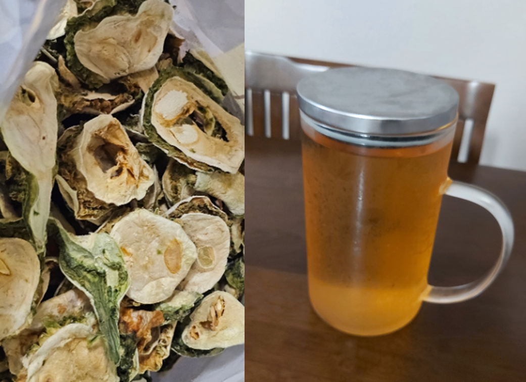 건여주(좌)와 건여주를 다린 물(우)