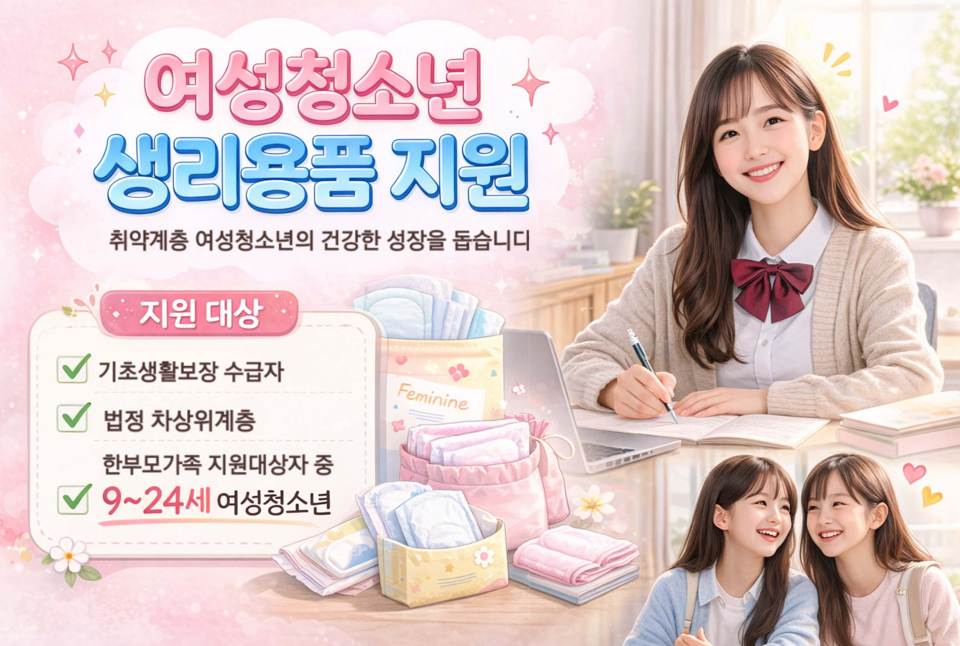 여성 청소년 생리대 지원