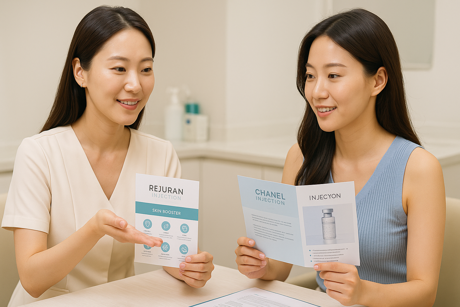 리주란과 샤넬주사 브로셔 비교