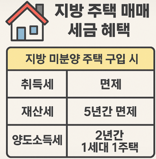 지방주택 매입시 혜택 이미지