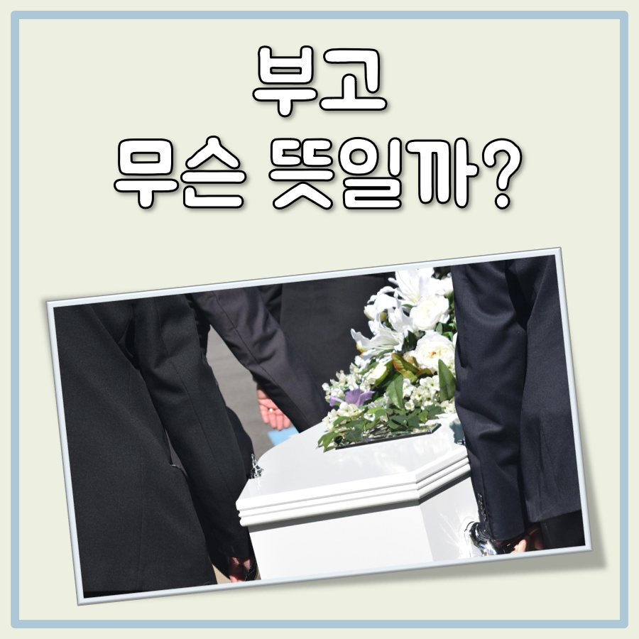 부고 뜻 대표 이미지