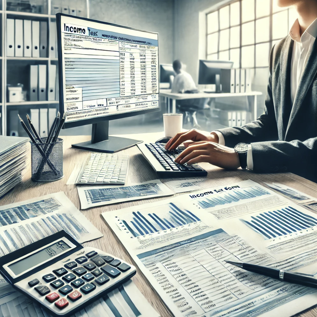 소득 변동을 검토하는 장면