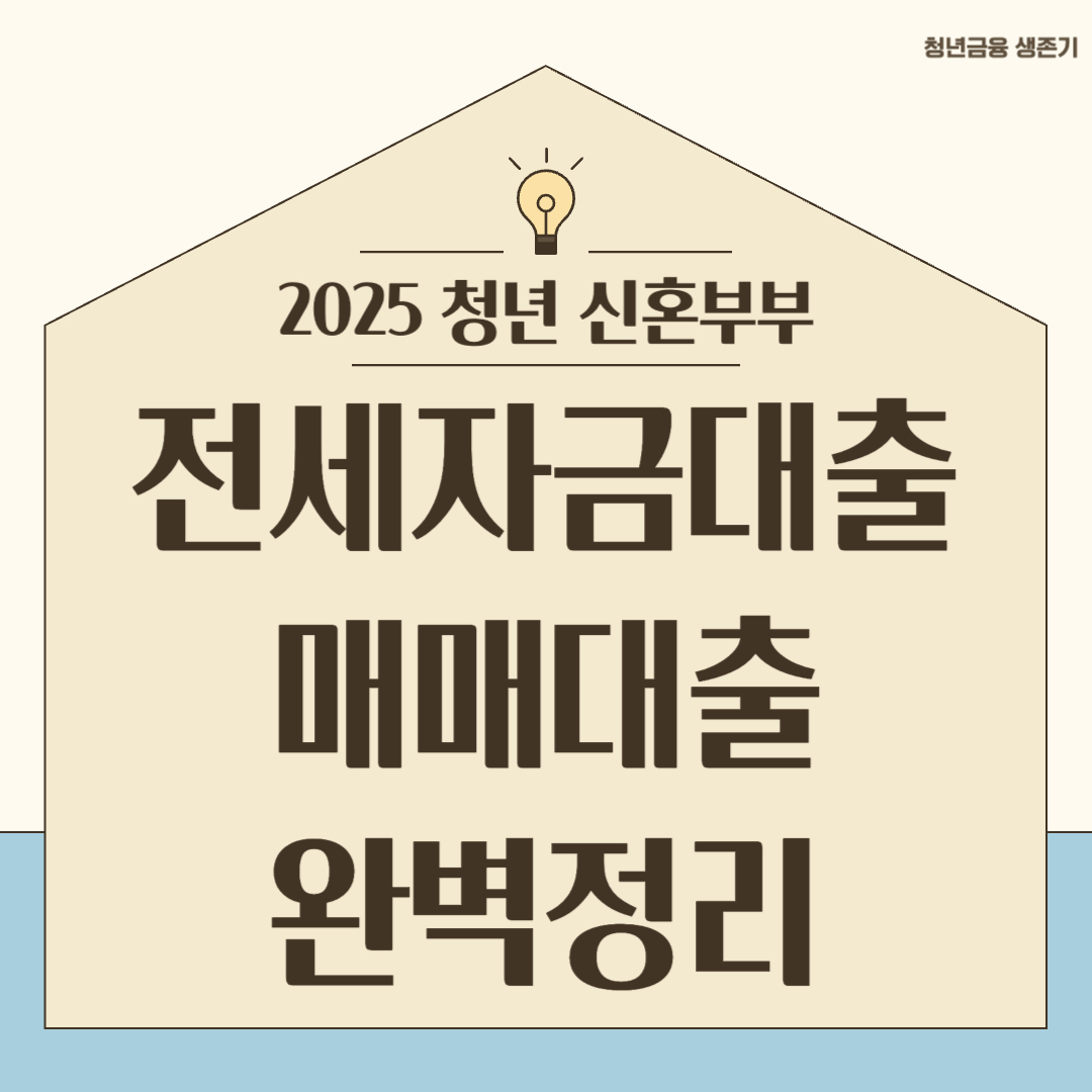 2025년 청년·신혼부부를 위한 전세자금대출과 매매대출 정보를 한눈에 정리한 인포그래픽