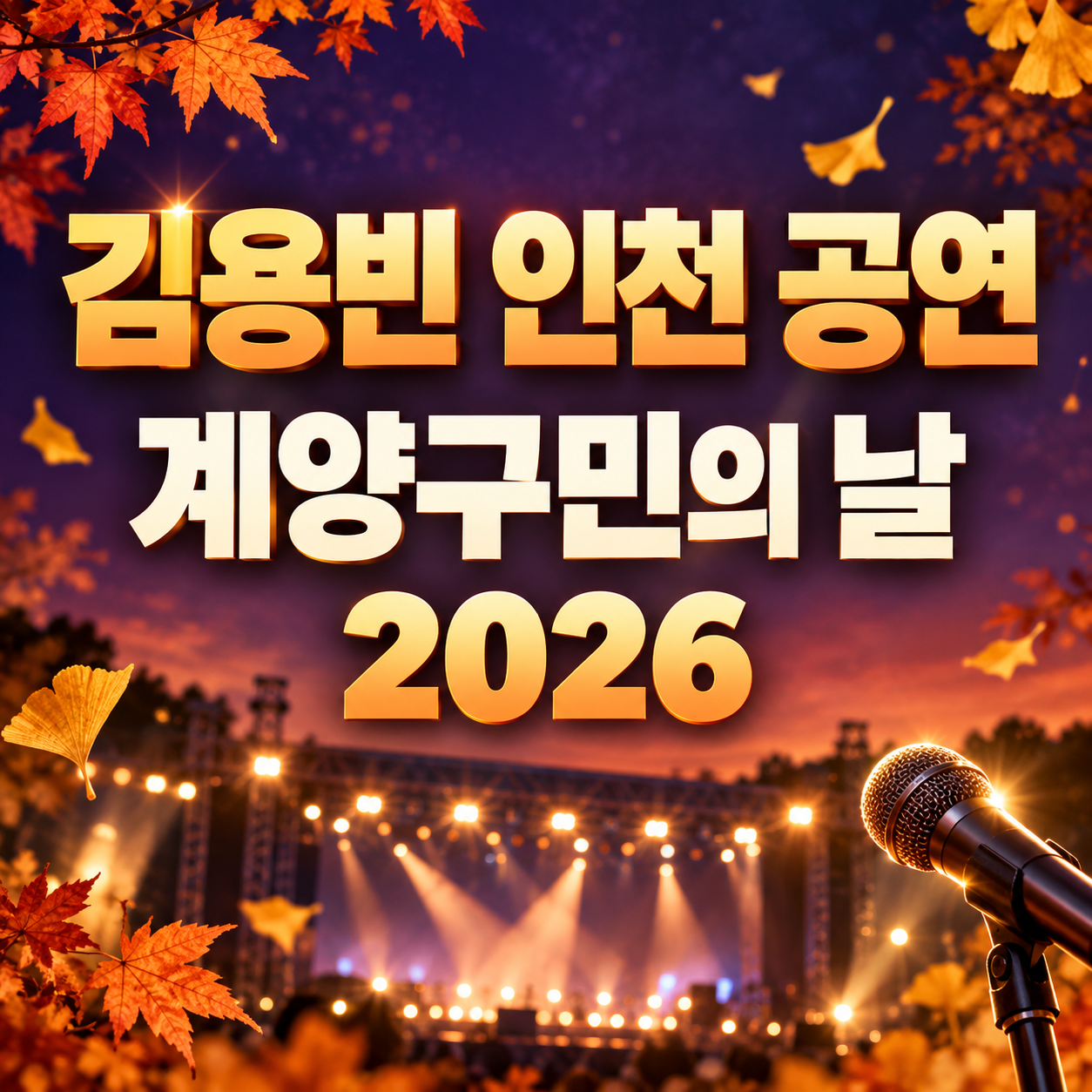 김용빈 인천 공연 2026|10월 5일 계양구민의 날 시간·장소·출연진 확인