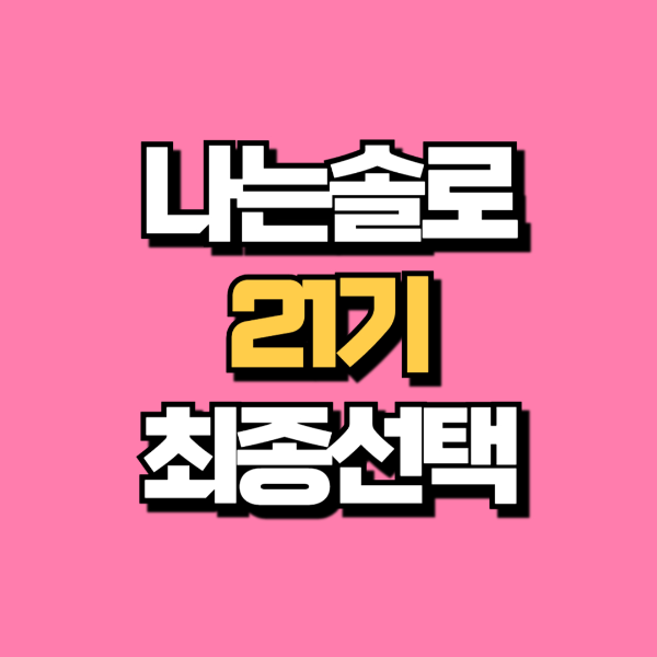 나는솔로21기최종선택