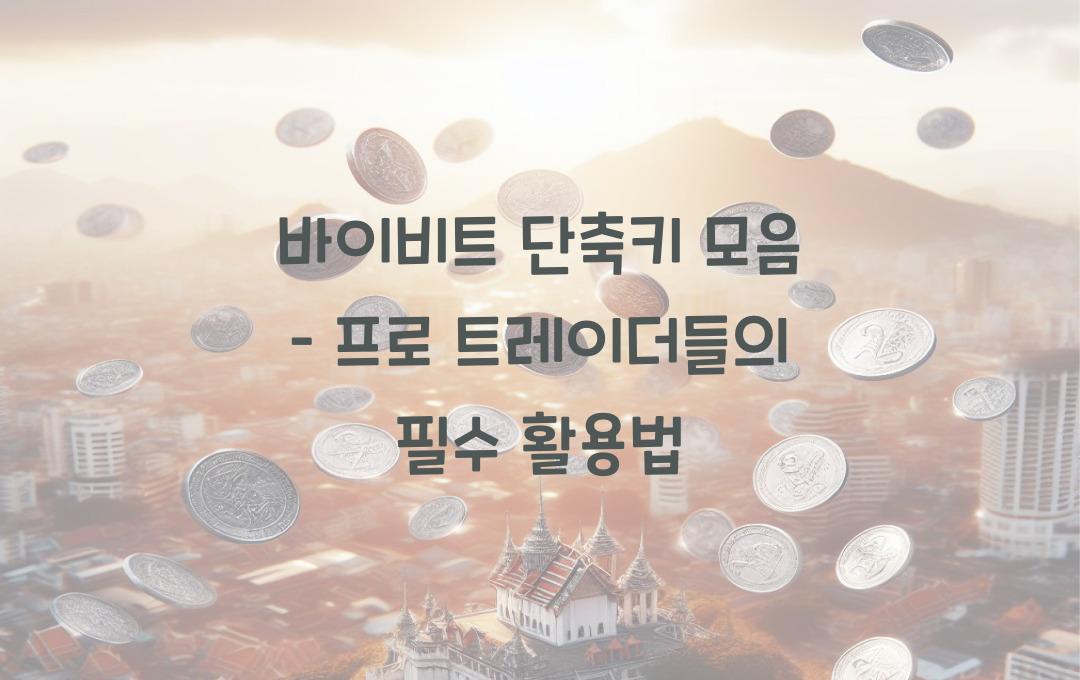 바이비트 단축키 모음 – 프로 트레이더들이 추천하는 기능들