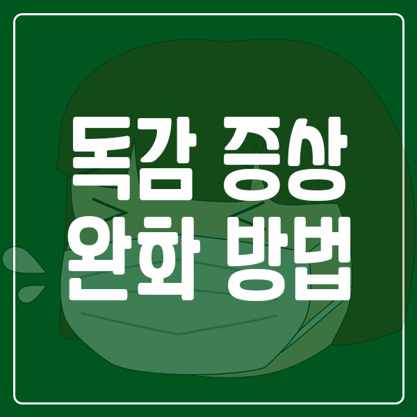 독감 증상 및 완화 방법