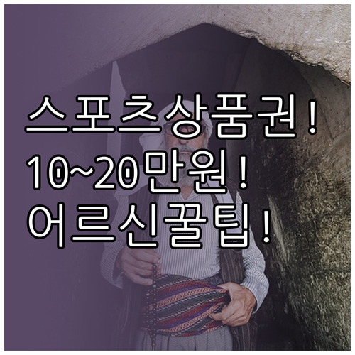 어르신 스포츠 상품권 10만원부터 2..