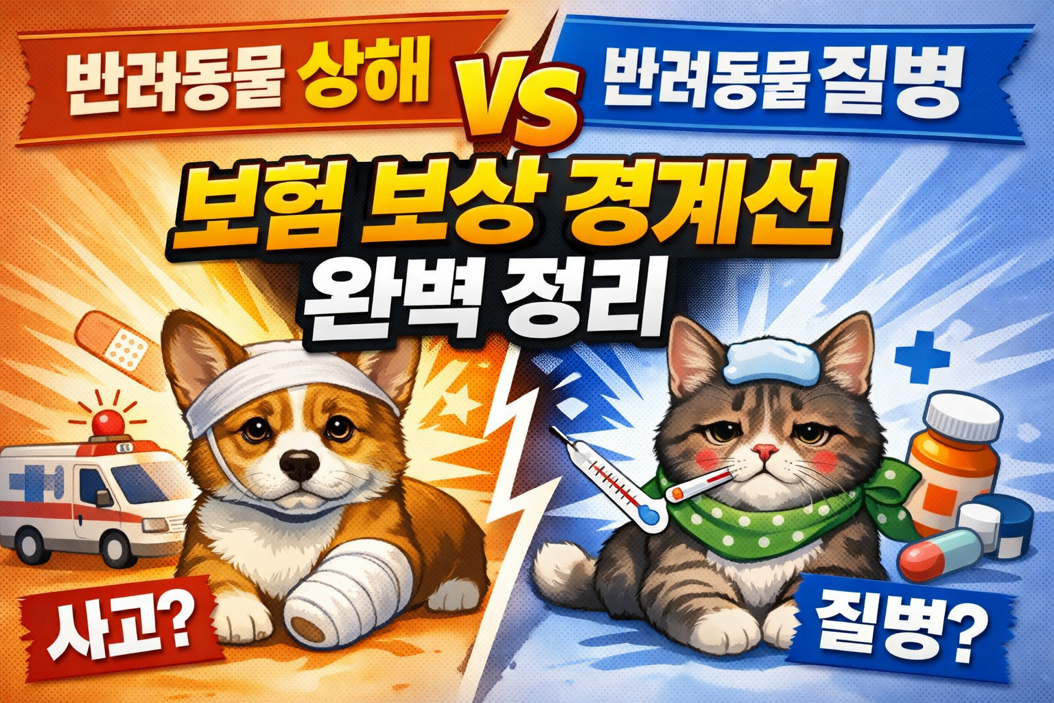 반려동물 상해 vs 질병