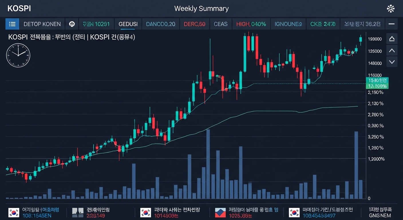 코스피 3월 넷째 주 주간 흐름 외국인 순매도 환율 변동성 차트
