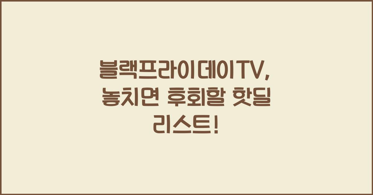 블랙프라이데이TV