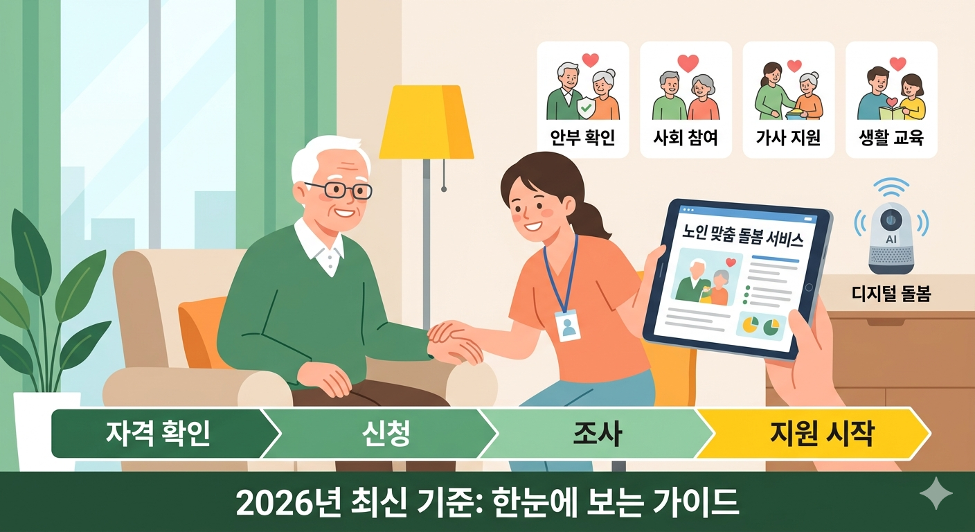 2026년 노인 맞춤 돌봄 서비스 신청자격 및 혜택 총정리