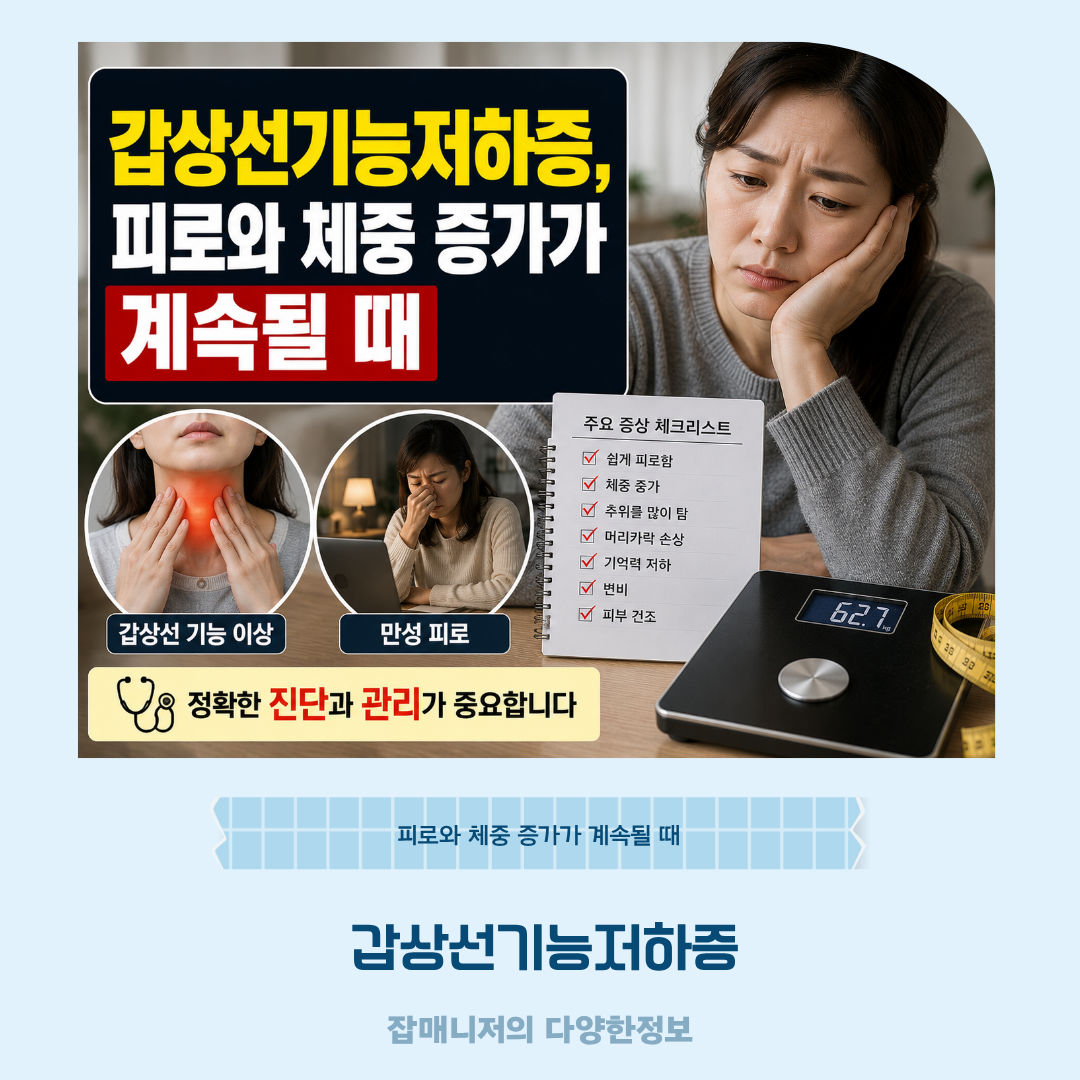 갑상선기능저하증, 피로와 체중 증가가 계속될 때