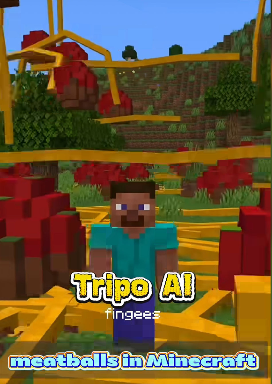 Tripo AI 3D model generation technology showing text and image conversion to 3D models with modern interface design