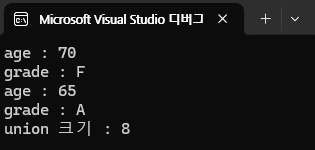 union 구조체 예시 결과