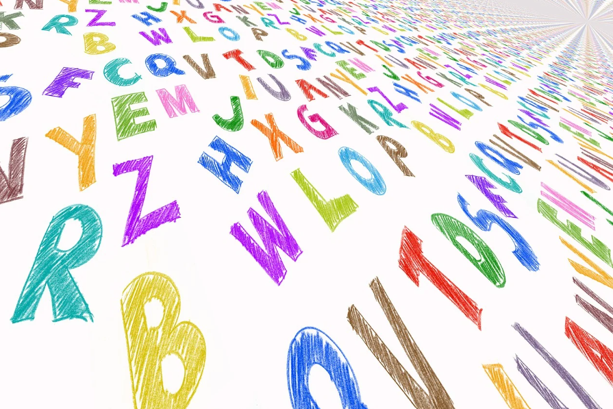 춤추는 글자들 이미지