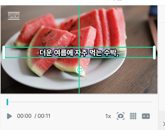 자막 위치 조정하기