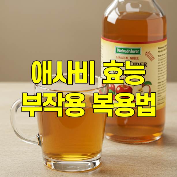 애사비 효능 부작용 효과적 복용법