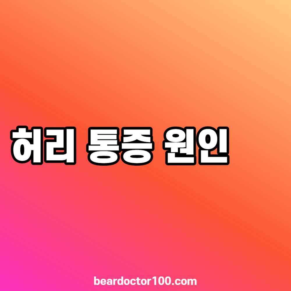 허리 통증 원인