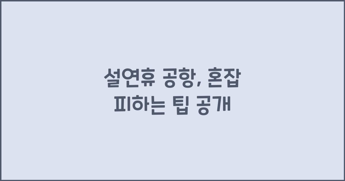 설연휴 공항