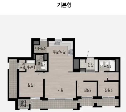 84㎡B-평면도-기본형-사진